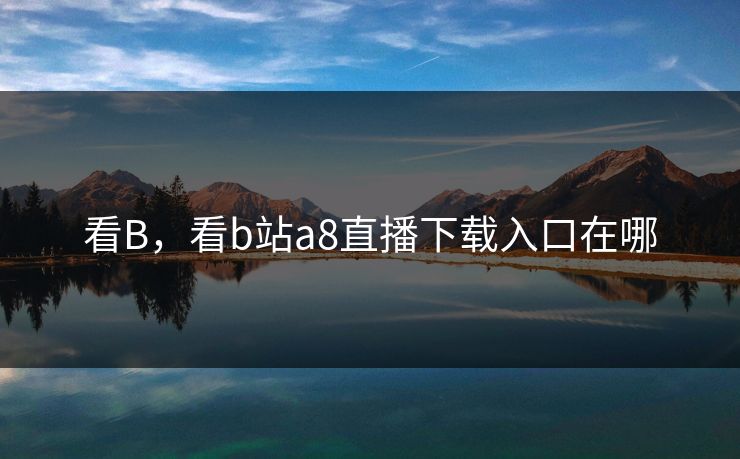 看B,看b站a8直播下载入口在哪